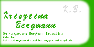 krisztina bergmann business card